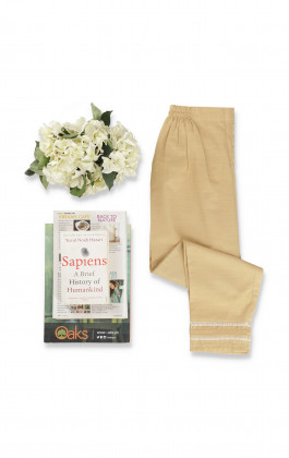 Beige Khaddar Straight Pant